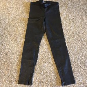 Black skinny Vince leather pants